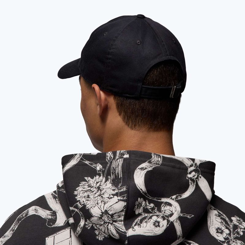 Baseballkappe Jordan Club Unstructured Curved-Bill schwarz/schwarz 6