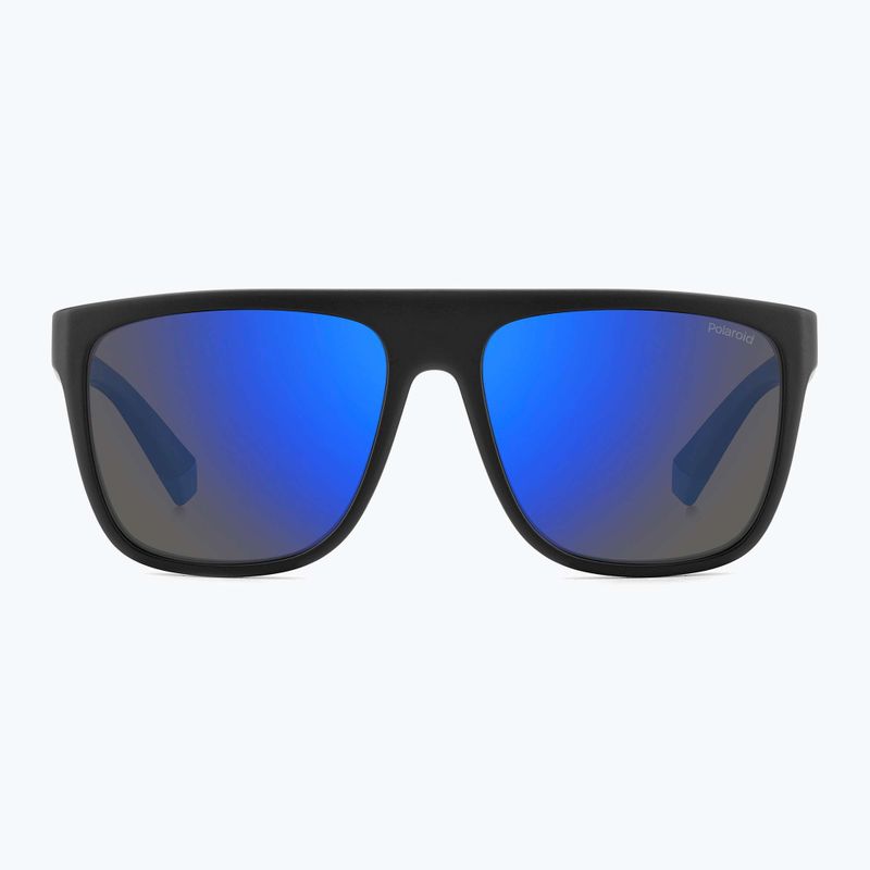 Polaroid PLD 2162/S mattschwarz blau/blau verspiegelt polarisierte Herren-Sonnenbrille 3
