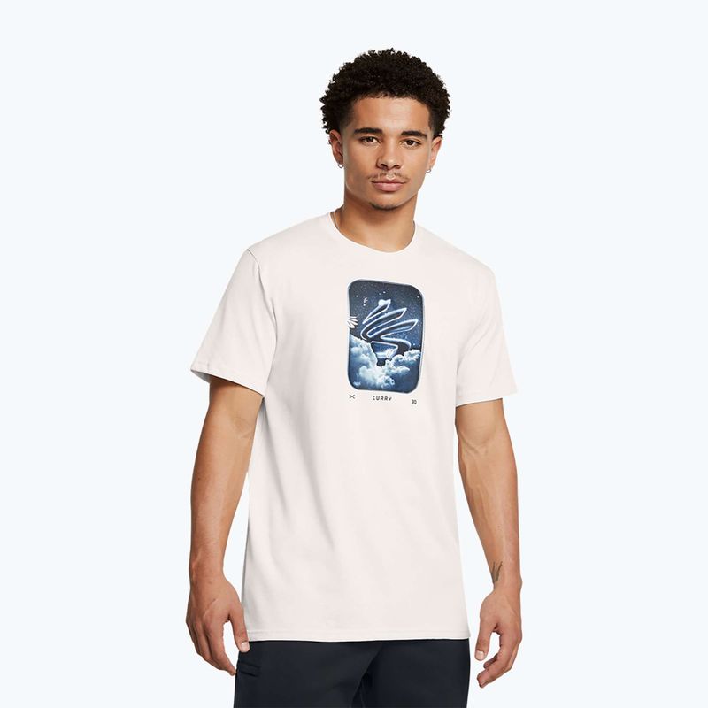 Herren Under Armour Curry Hvyweight T-shirt Trend weißer Ton/schwarz