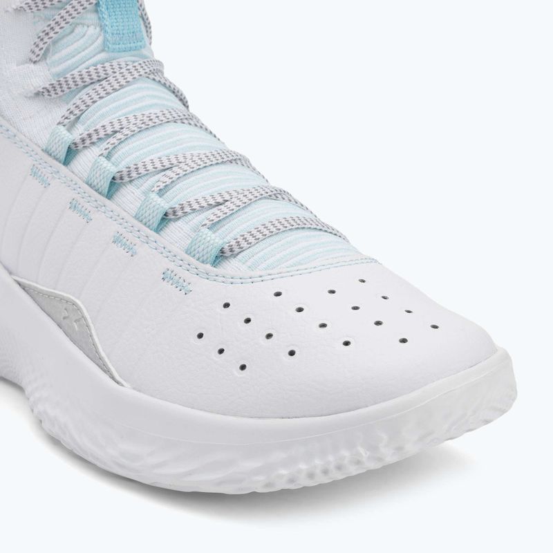 Under Armour CURRY 4 FLOTRO Basketball Schuhe weiß/stream/metallic silber 7