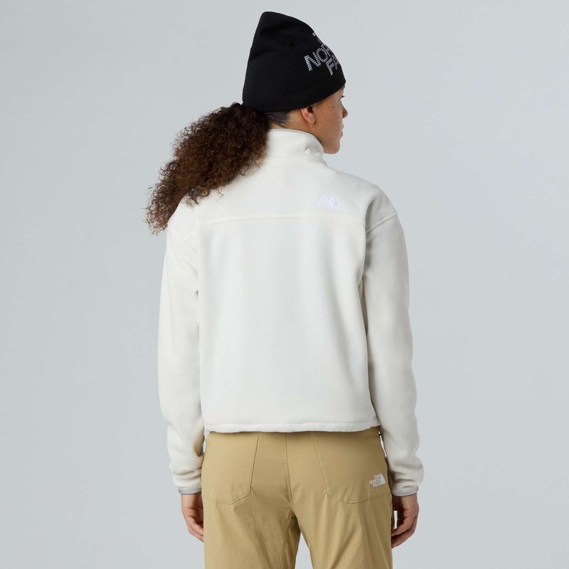 Hoodie Sweatshirt Damen The North Face Glacier Fleece 1/2 Zip Short white dune 3