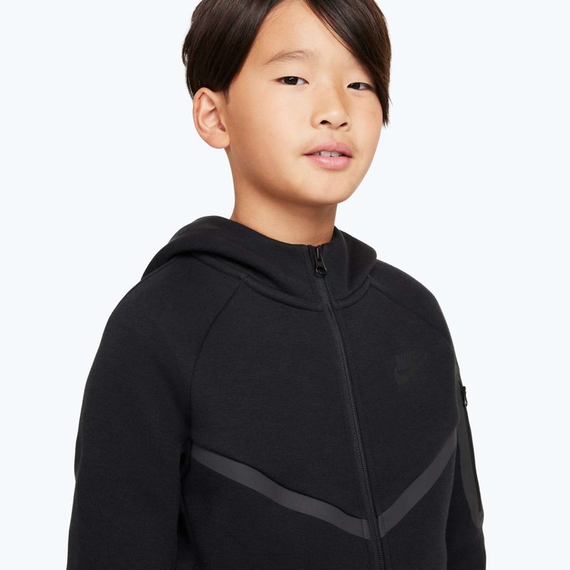 Kinder-Sweatshirt Nike Sportswear Tech Fleece Full Zip black/black/black 4