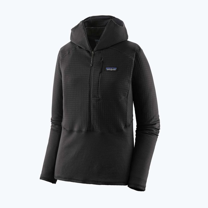 Damen Softshelljacke Patagonia R1 Hybrid Pullover Hoody schwarz 3