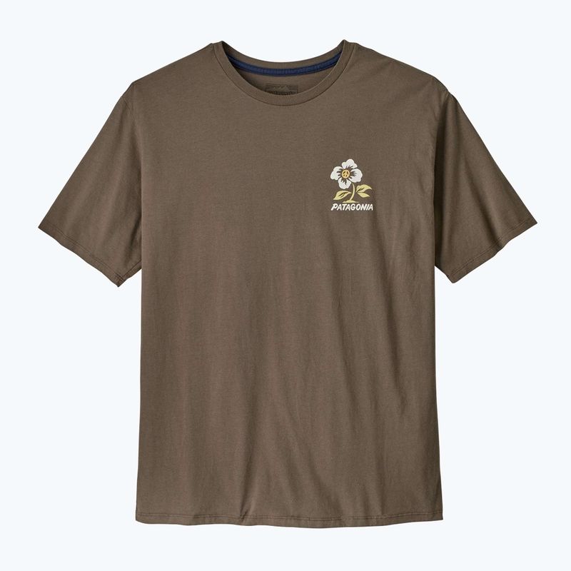 Herren Patagonia Balance Bio-Friedenssamen / Marlow braun t-shirt