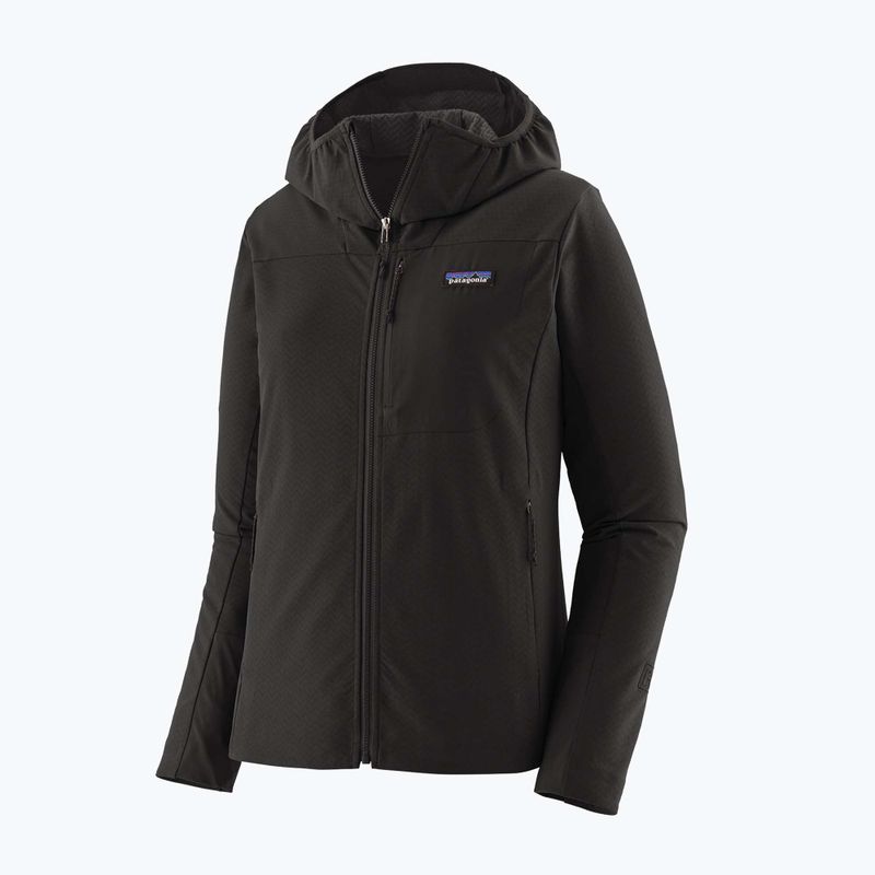 Softshell Jacke Damen  Patagonia R1 CrossStrata Hoody black 5