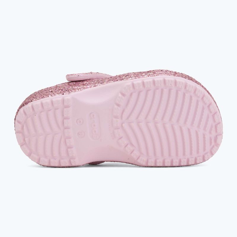 Kinder-Flip-Flops Crocs Classic Chunky Glitter 211940 pink milk 5