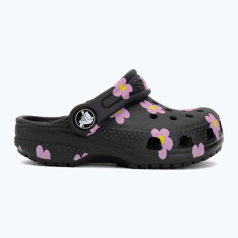 Schlappen Kinder Crocs Classic Flower 212671 black 3