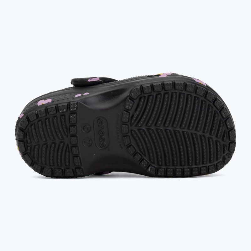 Schlappen Kinder Crocs Classic Flower 212671 black 5