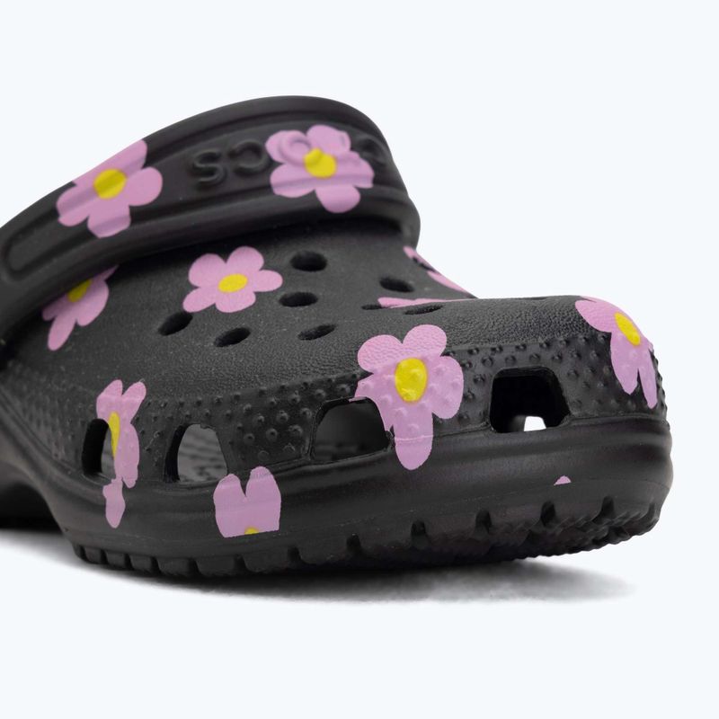 Schlappen Kinder Crocs Classic Flower 212671 black 8