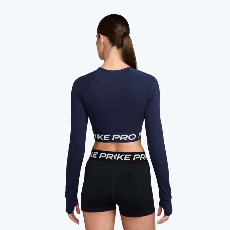 Longsleeve Trainingstop Damen Nike Pro 365 Dri-Fit midnight navy/white 2