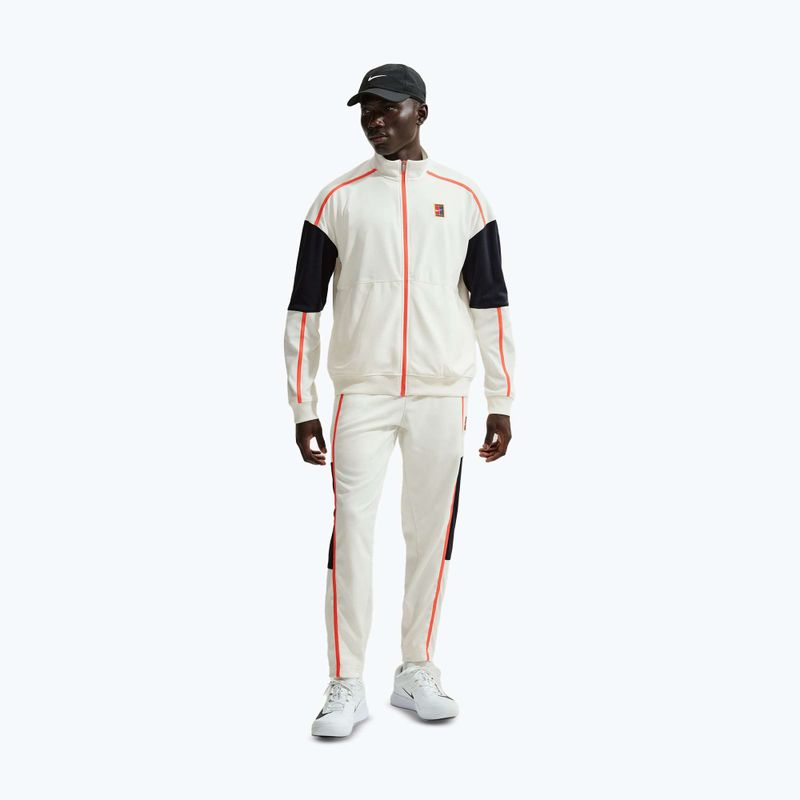 Herren-Tennis-Sweatshirt Nike Court Heritage sail/turf orange 2