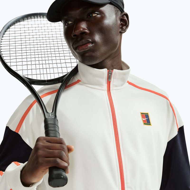 Herren-Tennis-Sweatshirt Nike Court Heritage sail/turf orange 4