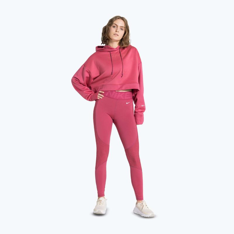 Damen Trainingsleggings Nike Pro High-Waisted sweet beet/white 2