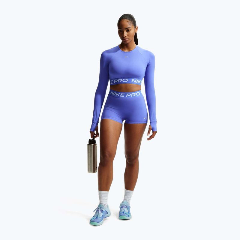 Damen-Biker-Shorts Nike Pro Mid-Rise Biker 3" sapphire/white 2