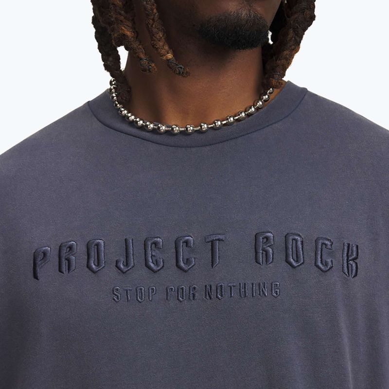 Herren-Shirt Under Armour Project Rock Q3 ST Graphic downpour gray/white 3