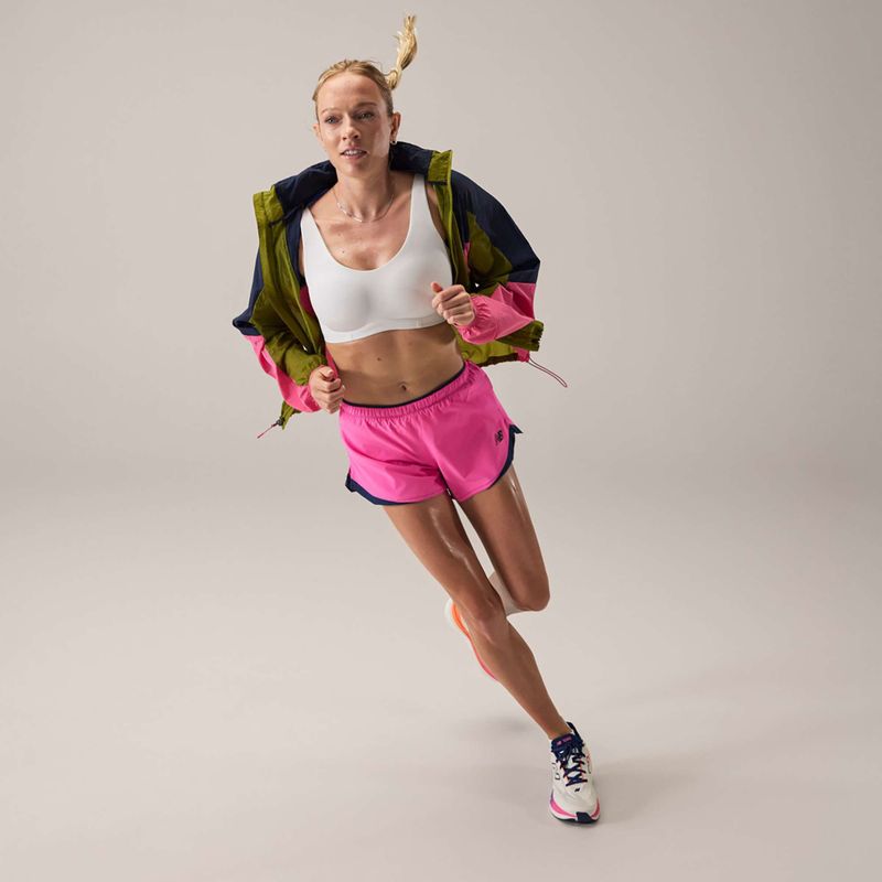 Laufshorts Damen New Balance Schuhe Run Essentials 3" pink heat 5