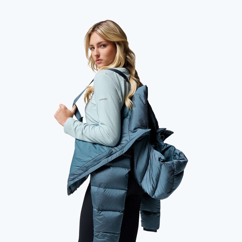 Damen Daunenjacke Columbia Amaze Puff Hooded Everblue High Shine 11