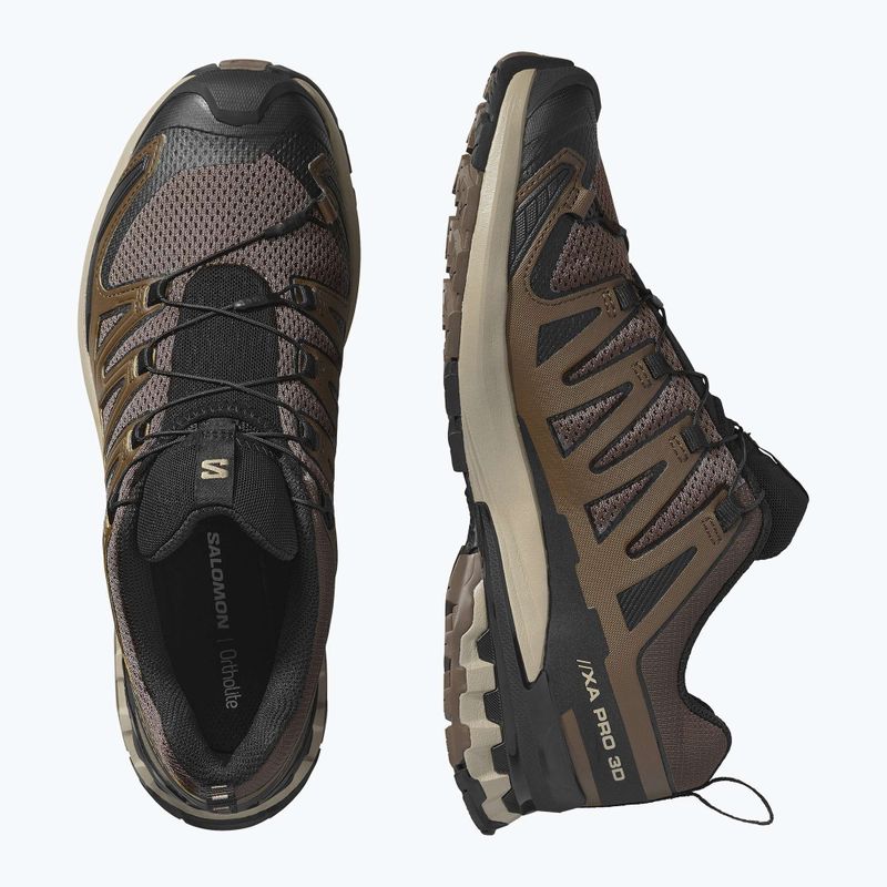 Herren Laufschuhe Salomon XA Pro 3D V9 falcon/desert tan/schwarz 8