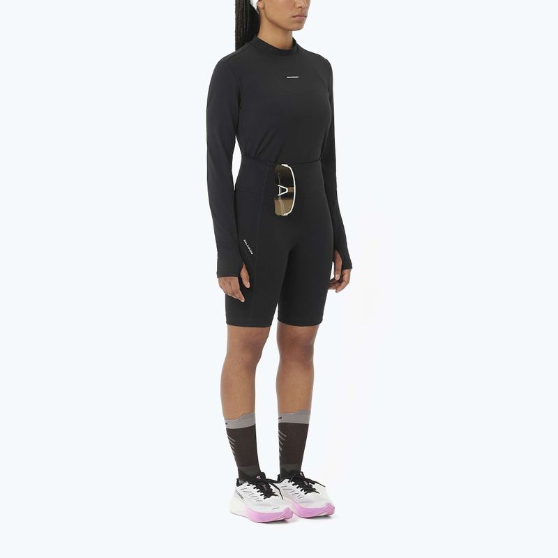 Damen-Langarmshirt zum Laufen Salomon Bliss deep black 2