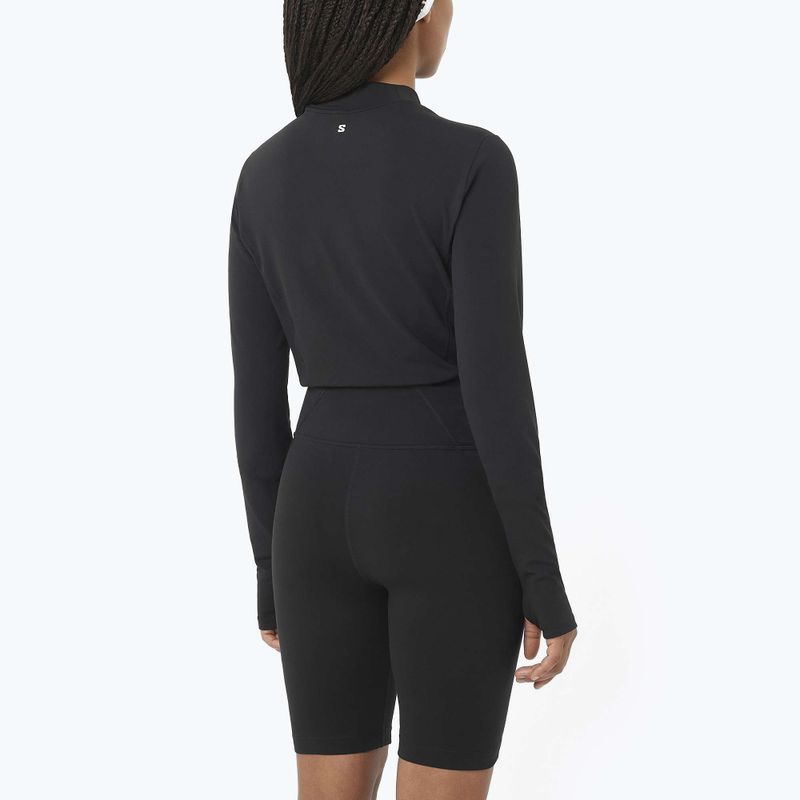 Damen-Langarmshirt zum Laufen Salomon Bliss deep black 3