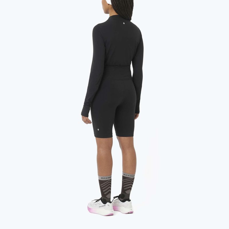 Damen-Langarmshirt zum Laufen Salomon Bliss deep black 4