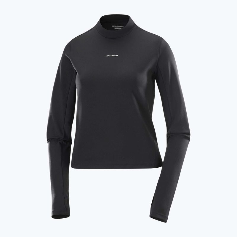 Damen-Langarmshirt zum Laufen Salomon Bliss deep black 5