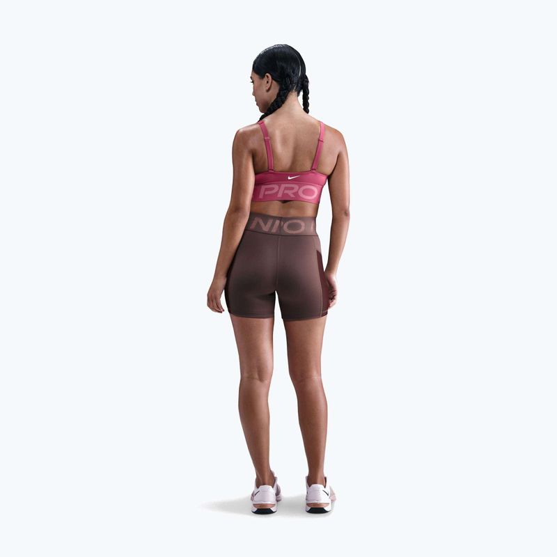 Damen-Shorts Nike Pro Sculpt High Waisted 5" Biker tattoo/burgundy crush/white 3