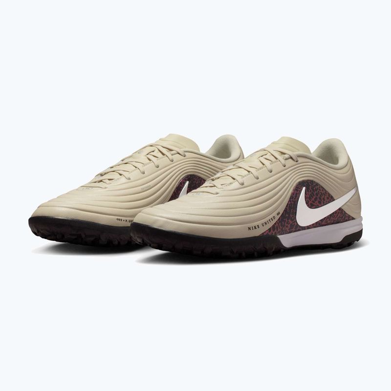 Herren-Fußballschuhe Nike United Tiempo Maestro Academy TF fossil/burgundy crush/metallic silver 10