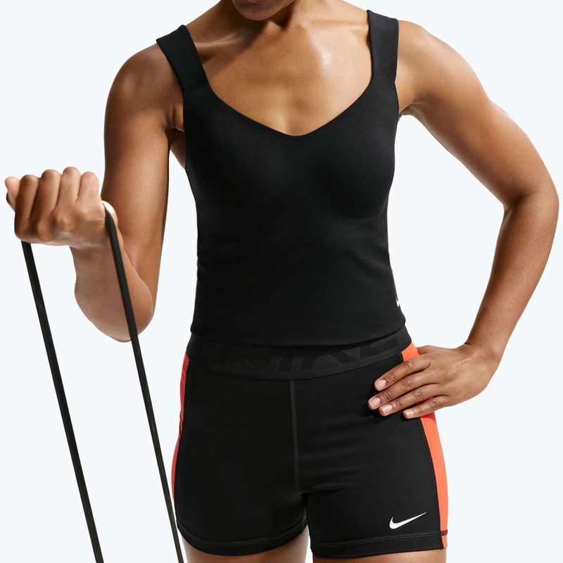 Damen-Trainingsshirt Nike Pro Sculpt Medium Support Padded Tank black/white 6