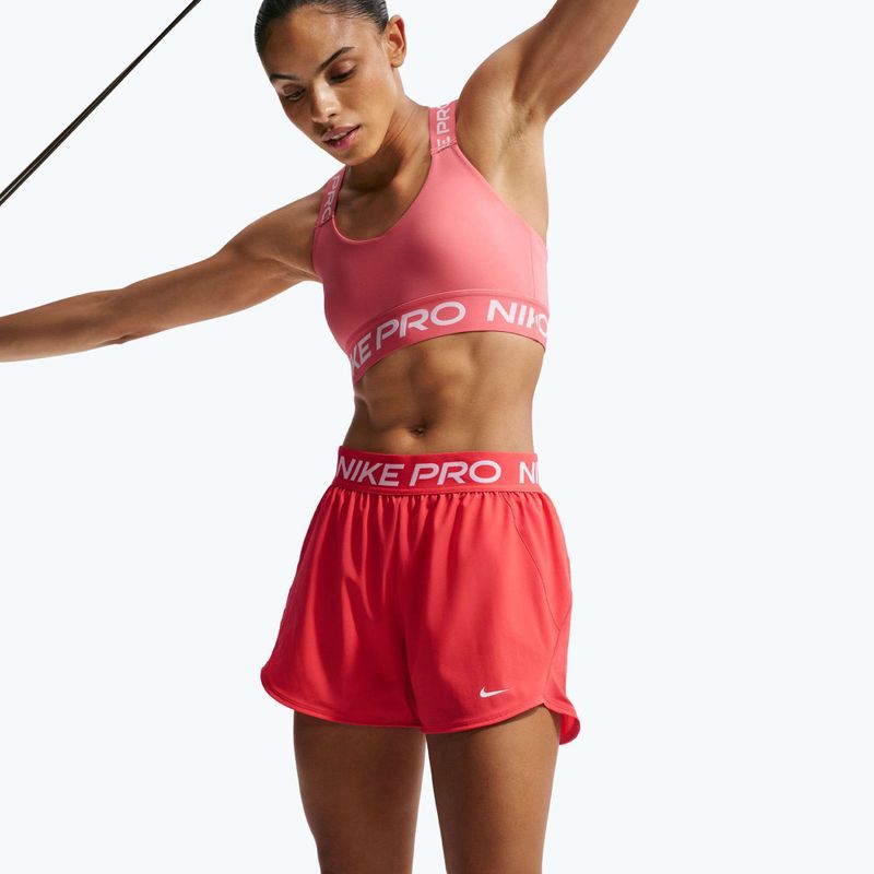 Damen Trainingsshorts Nike Pro 2in1 light crimson/white 4