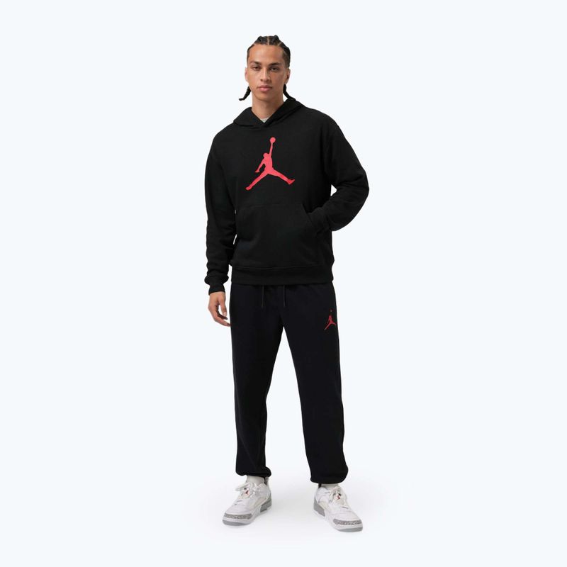 Herren Hoodie Jordan Pullover Hoodie black/gym red 2