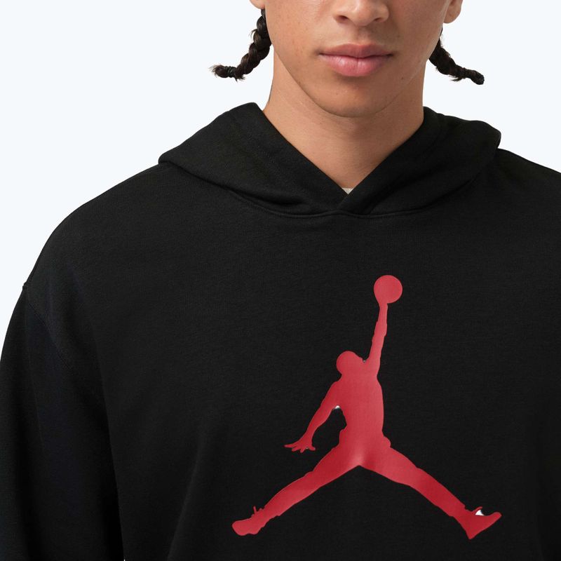 Herren Hoodie Jordan Pullover Hoodie black/gym red 4