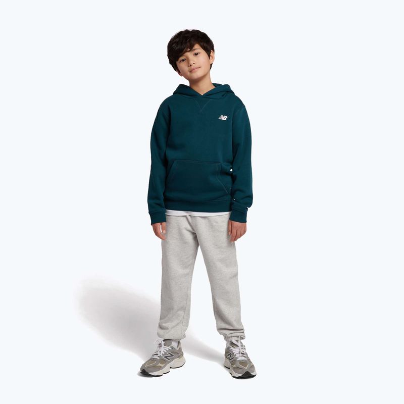 Kinder-Sweatshirt New Balance Brush Back Small Logo Hoodie medusa green 2