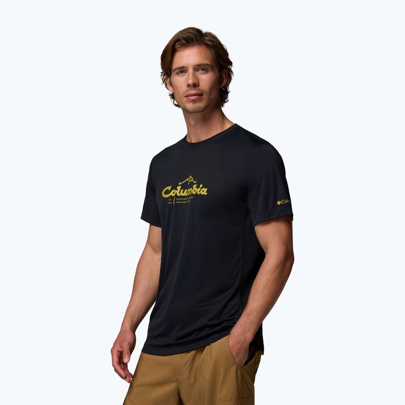 Herren T-Shirt Columbia Zero Rules Light Graphic Crew black/scripted peaks 4