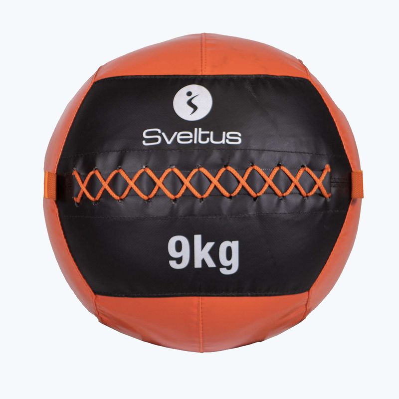 Sveltus Wall Ball 9 kg schwarz/rot