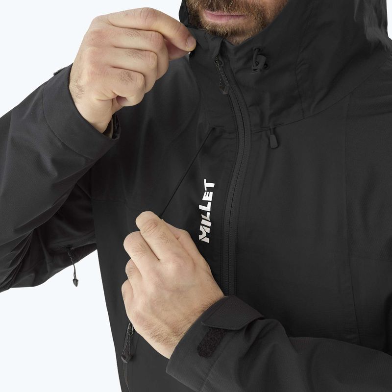 Herren Regenjacke Millet Fitz Roy schwarz/noir 5