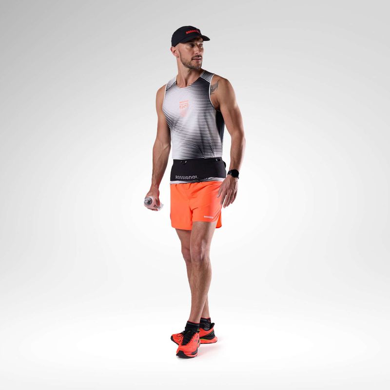 Herrenshorts zum Laufen Rossignol Sapa 5" neon red 2