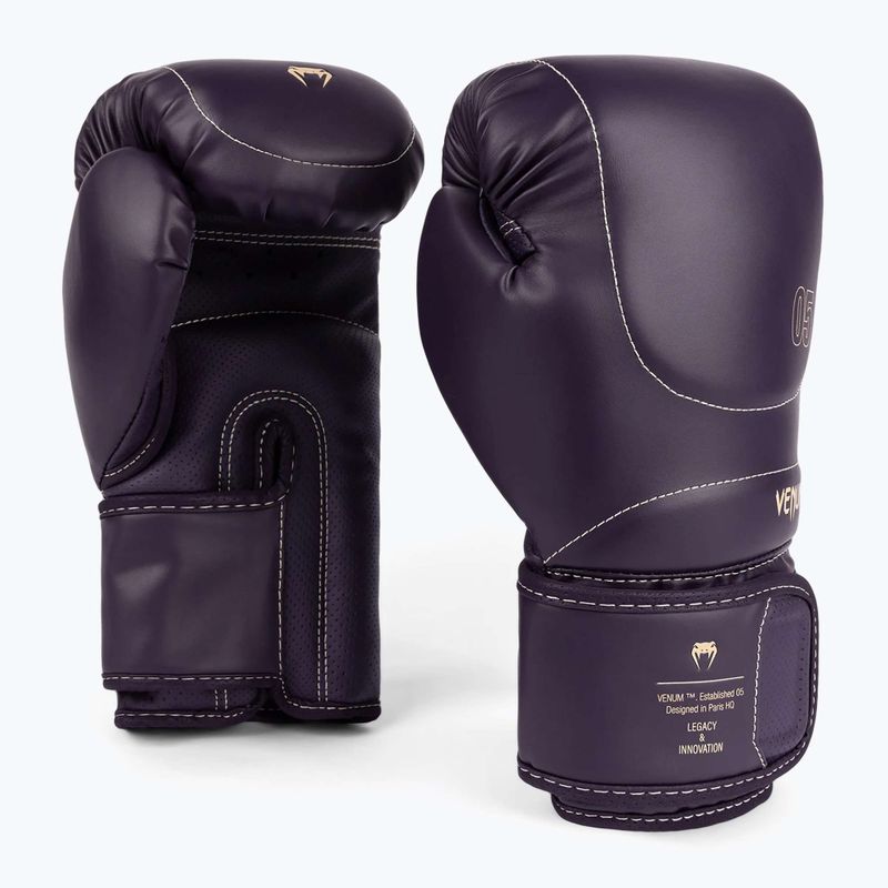 Herren Venum Impact Evo Boxhandschuhe tief lila 3