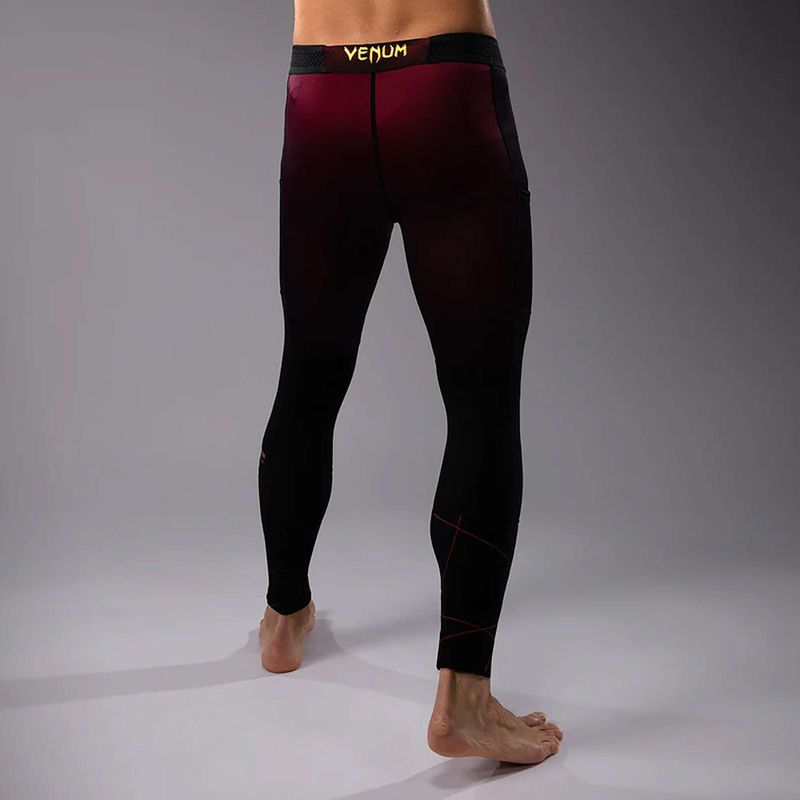 Herren Trainingsleggings Venum Tactical XT Spats schwarz/burgund/gold 3