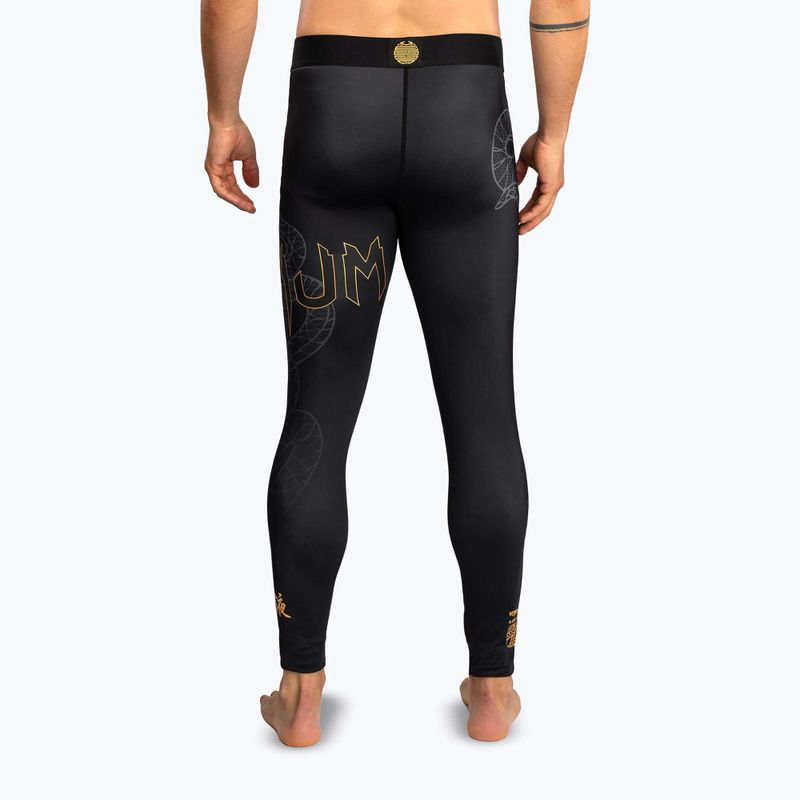 Herren-Trainingsleggings Venum Serpenti Spats black/silver/gold 3