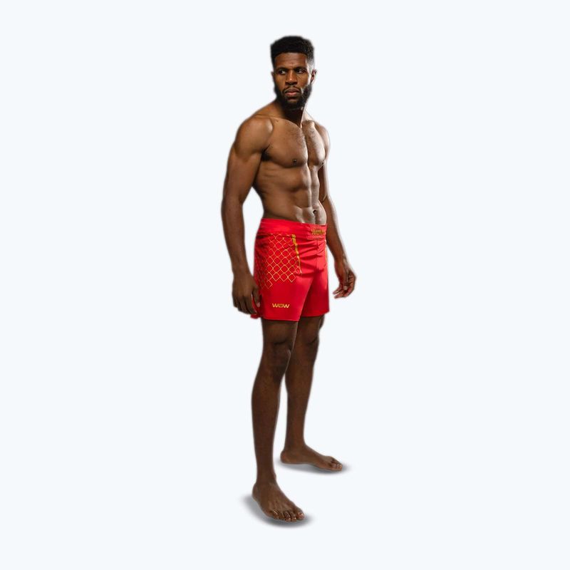 Herren Trainingsshorts Venum X WOW FC Fury Rot/Gold 2
