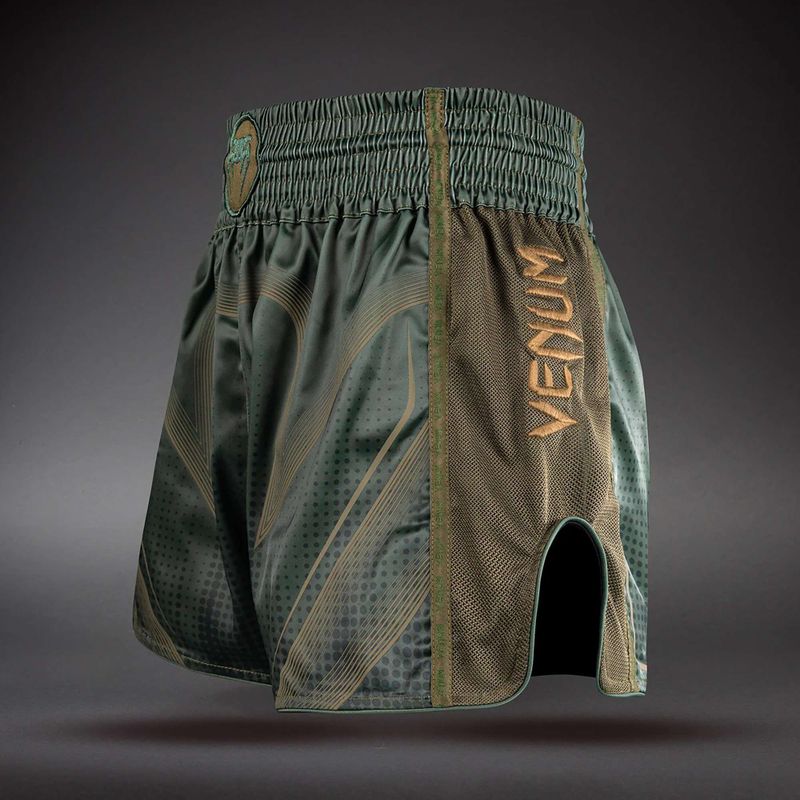 Trainingsshorts Venum Stealth Muay Thai Khaki/Dark Green 3