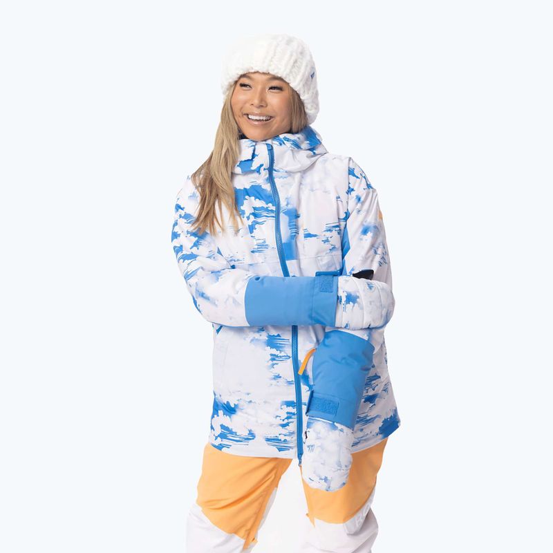 Damen Snowboardjacke ROXY Chloe Kim azurblau Wolken 5
