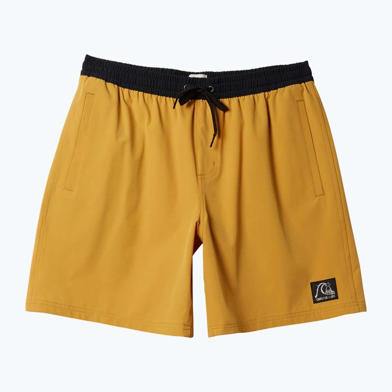 Herren Quiksilver Original Straight 17 senffarbene Badeshorts 5