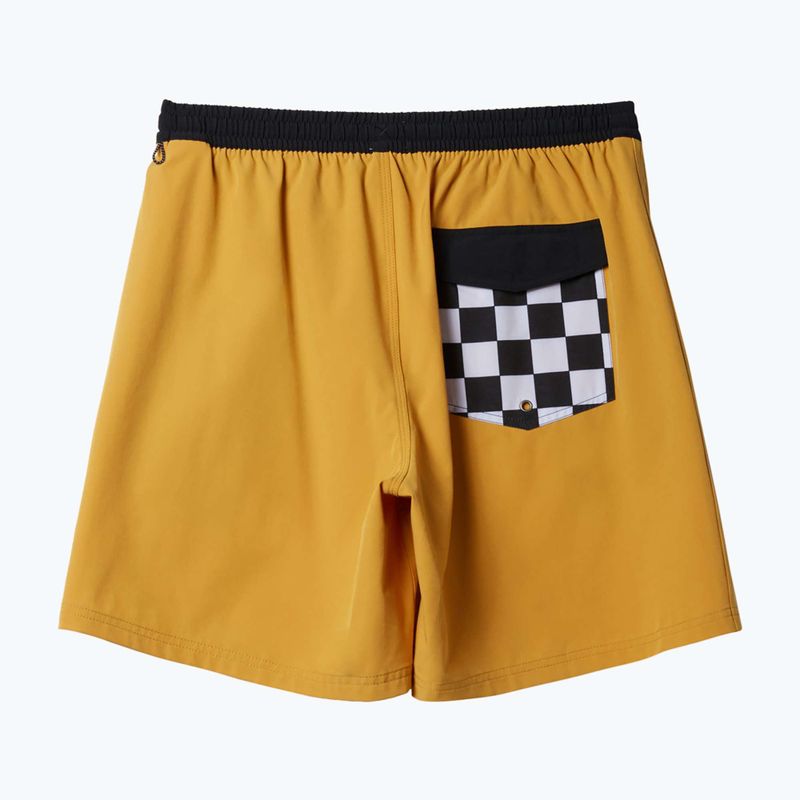 Herren Quiksilver Original Straight 17 senffarbene Badeshorts 6