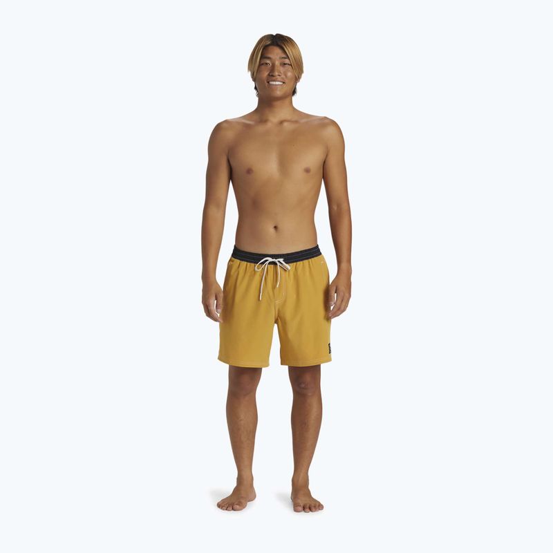 Herren Quiksilver Original Straight 17 senffarbene Badeshorts 2