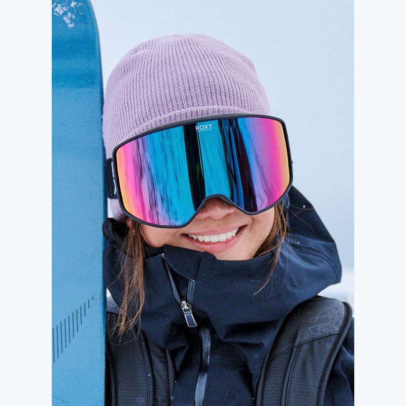 Damen-Snowboardbrille ROXY Storm W black/clux ml pink gold 7