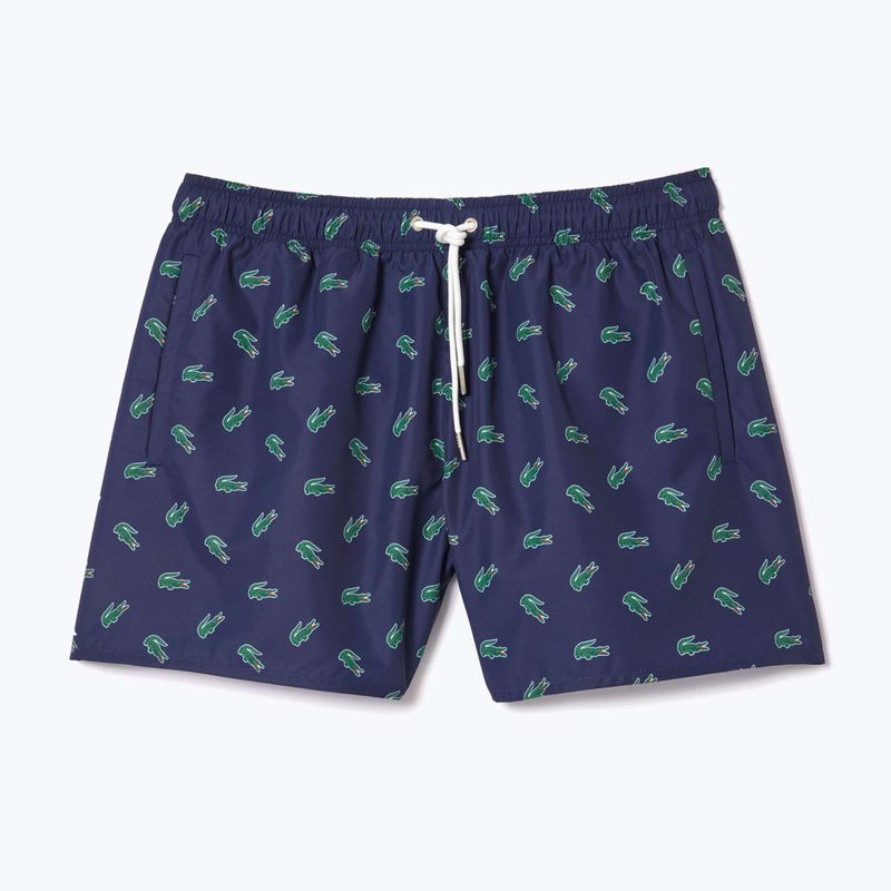 Herren Lacoste Badeshorts MH7188 navy blau/multico 5