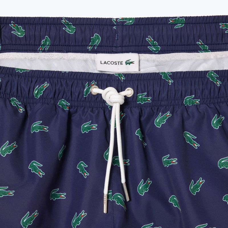 Herren Lacoste Badeshorts MH7188 navy blau/multico 6