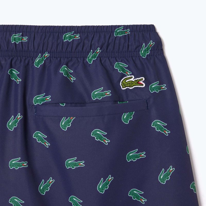 Herren Lacoste Badeshorts MH7188 navy blau/multico 8